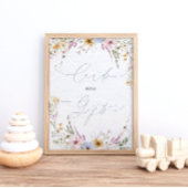 Baby in Bloom Wildblume Duschkarten und Geschenke Poster