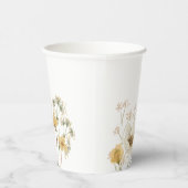 Baby in Bloom Wildblume Elegant boho Babydusche Pappbecher (Rechts)