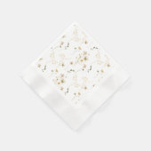 Baby in Bloom Wildblume Elegant boho Babydusche Serviette (Ecke)