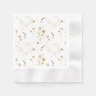 Baby in Bloom Wildblume Elegant boho Babydusche Serviette