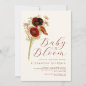 Baby in Bloom Wildblume Fall Baby Dusche Einladung (Vorderseite)