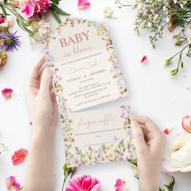 Baby in Bloom Wildblume farbenfrohe Babydusche