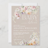 Baby in Bloom Wildblume Frühjahrsdusche Einladung (Vorderseite)
