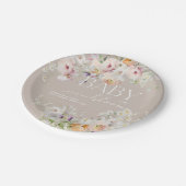 Baby in Bloom Wildblume Frühjahrsdusche Pappteller (Schrägansicht)