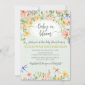 Baby in Bloom Wildblume Garden Kinderdusche Einladung (Vorderseite)