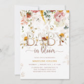 Baby in Bloom Wildblume Garden Kinderdusche Einladung (Vorderseite)