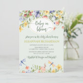 Baby in Bloom Wildblume Garden Kinderdusche Einladung (Stehend Vorderseite)