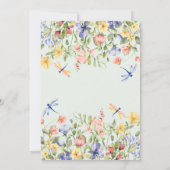 Baby in Bloom Wildblume Garden Kinderdusche Einladung (Rückseite)