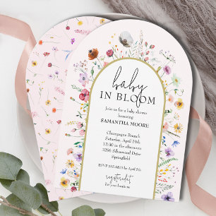 Baby in Bloom Wildblume Girl Baby Shower Arch Einladung