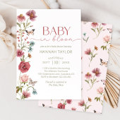 Baby in Bloom Wildblume Girl Babydusche Einladung