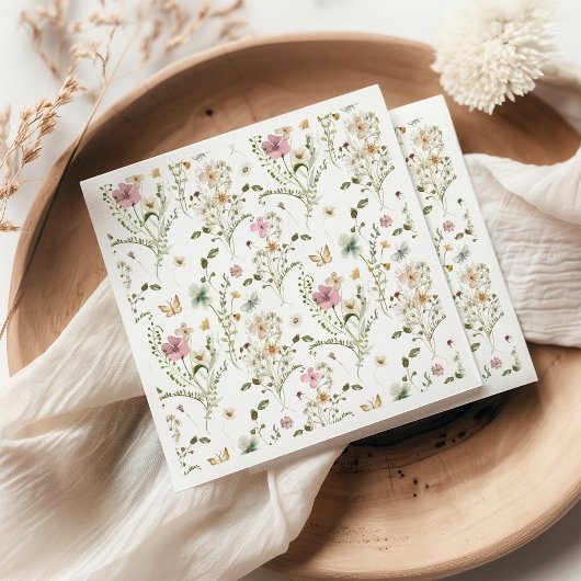 Baby in Bloom Wildblume Girl Babydusche Serviette