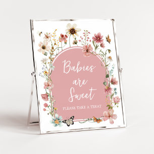 Baby in Bloom Wildblume Kinder sind süß Poster
