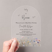 Baby in Bloom Wildblume Kinderdusche Acryleinladungen (Insitu (Handheld))