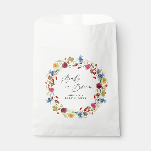 Baby in Bloom Wildblume Kinderdusche Custom Lecker Geschenktütchen (Vorderseite)