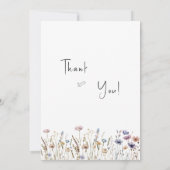 Baby in Bloom Wildblume Kinderdusche Dankeskarte (Rückseite)