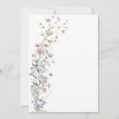 Baby in Bloom Wildblume Kinderdusche Einladung (Rückseite)