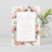 Baby in Bloom Wildblume Kinderdusche Einladung (Stehend Vorderseite)