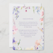 Baby in Bloom Wildblume Kinderdusche Einladung (Rückseite)