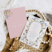 Baby in Bloom Wildblume Kinderdusche Einladung