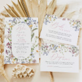 Baby in Bloom Wildblume Kinderdusche Einladung