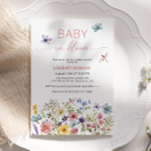 Baby in Bloom Wildblume Kinderdusche Einladung