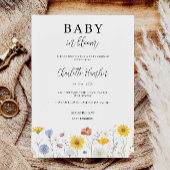 Baby in Bloom Wildblume Kinderdusche Einladung