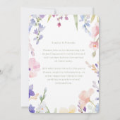 Baby in Bloom Wildblume Kinderdusche Einladung (Rückseite)