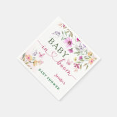 Baby in Bloom Wildblume Kinderdusche Mädchen rosa Serviette (Ecke)