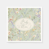 Baby in Bloom Wildblume Kinderdusche Napkins Serviette (Vorderseite)