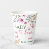 Baby in Bloom Wildblume Kinderdusche Pappbecher (Vorderseite)