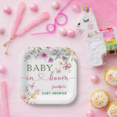 Baby in Bloom Wildblume Kinderdusche Pappteller (Party)