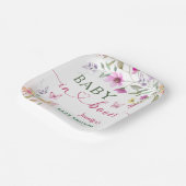 Baby in Bloom Wildblume Kinderdusche Pappteller (Gewinkelt)