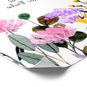 Baby in Bloom Wildblume Kinderdusche Samenfavorite Poster (Ecke)