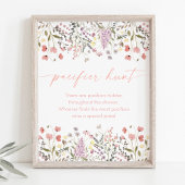 Baby in Bloom Wildblume Kinderdusche Schnuller Jag Poster