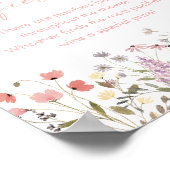 Baby in Bloom Wildblume Kinderdusche Schnuller Jag Poster (Ecke)