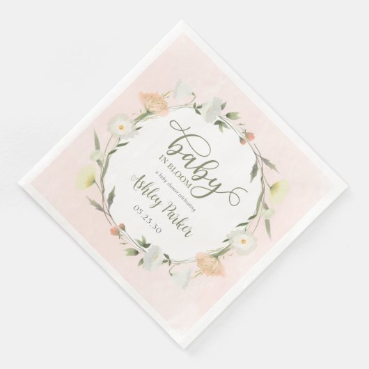 Baby in Bloom Wildblume Kinderdusche Serviette (Ecke)