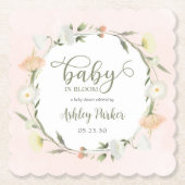 Baby in Bloom Wildblume Kinderdusche Untersetzer (Vorderseite)