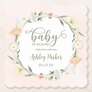 Baby in Bloom Wildblume Kinderdusche Untersetzer