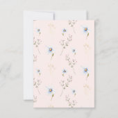 Baby in Bloom Wildblume Kinderdusche Vielen Dank Dankeskarte (Rückseite)