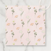 Baby in Bloom Wildblume Kinderdusche Vielen Dank Geschenkanhänger (Rückseite)