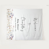 Baby in Bloom Wildblume Kinderdusche Wandteppich (Vorderseite (Horizontal))