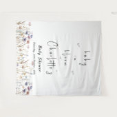 Baby in Bloom Wildblume Kinderdusche Wandteppich (Vorderseite (Horizontal))