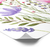 Baby in Bloom Wildblume Kinderdusche Willkommen Poster (Ecke)