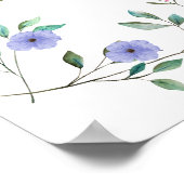 Baby in Bloom Wildblume Kinderdusche willkommen Poster (Ecke)