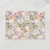 Baby in Bloom Wildblume Kinderduschmaschine Windel Begleitkarte (Rückseite)