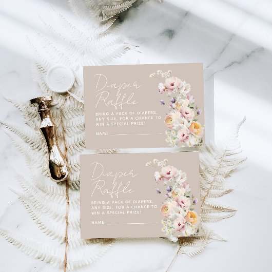 Baby in Bloom Wildblume Kinderduschmaschine Windel Begleitkarte