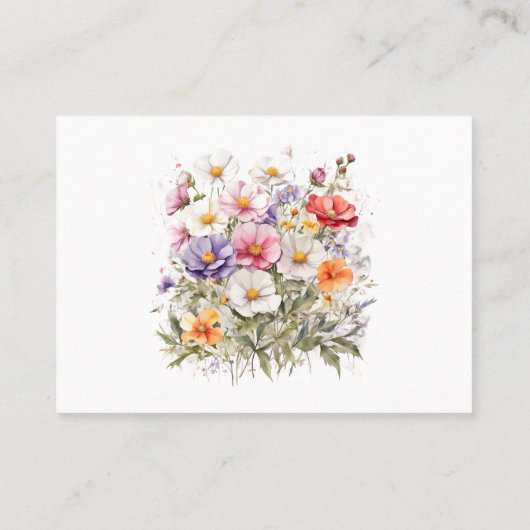 Baby in Bloom Wildblume Lilac Babydusche Begleitkarte (Rückseite)