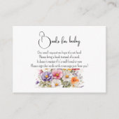 Baby in Bloom Wildblume Lilac Babydusche Begleitkarte (Vorderseite)