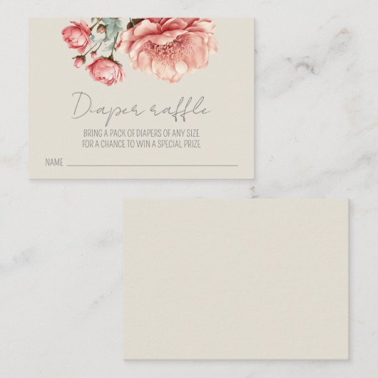 Baby in Bloom Wildblume Lilac Babydusche Begleitkarte (Vorne/Hinten)