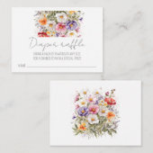 Baby in Bloom Wildblume Lilac Babydusche Begleitkarte (Vorne/Hinten)